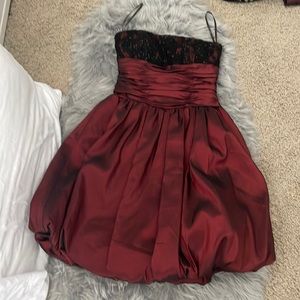 Burgundy woman dress